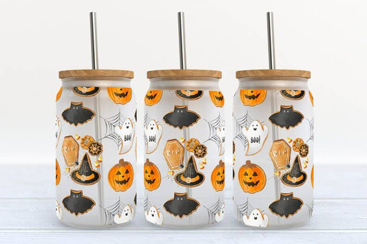 Halloween Aspects 16oz Libbey Glass Tumbler